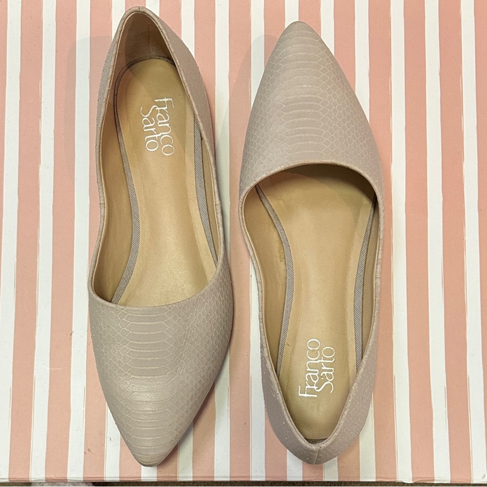 Franco Sarto Women's Taupe Patterned Loafers